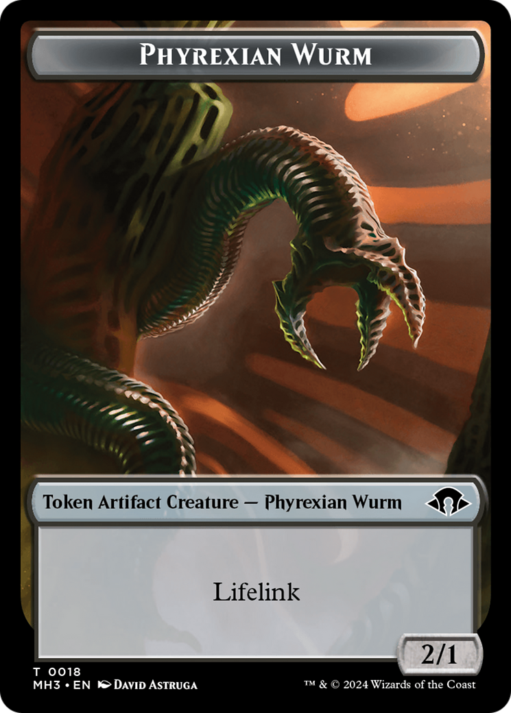 Phyrexian Wurm Token (0018) [Modern Horizons 3 Tokens] | Boutique FDB TCG