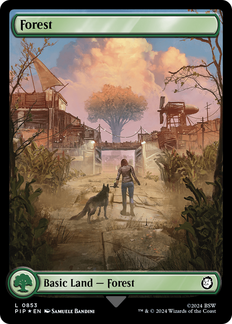 Forest (0853) (Surge Foil) [Fallout] | Boutique FDB TCG