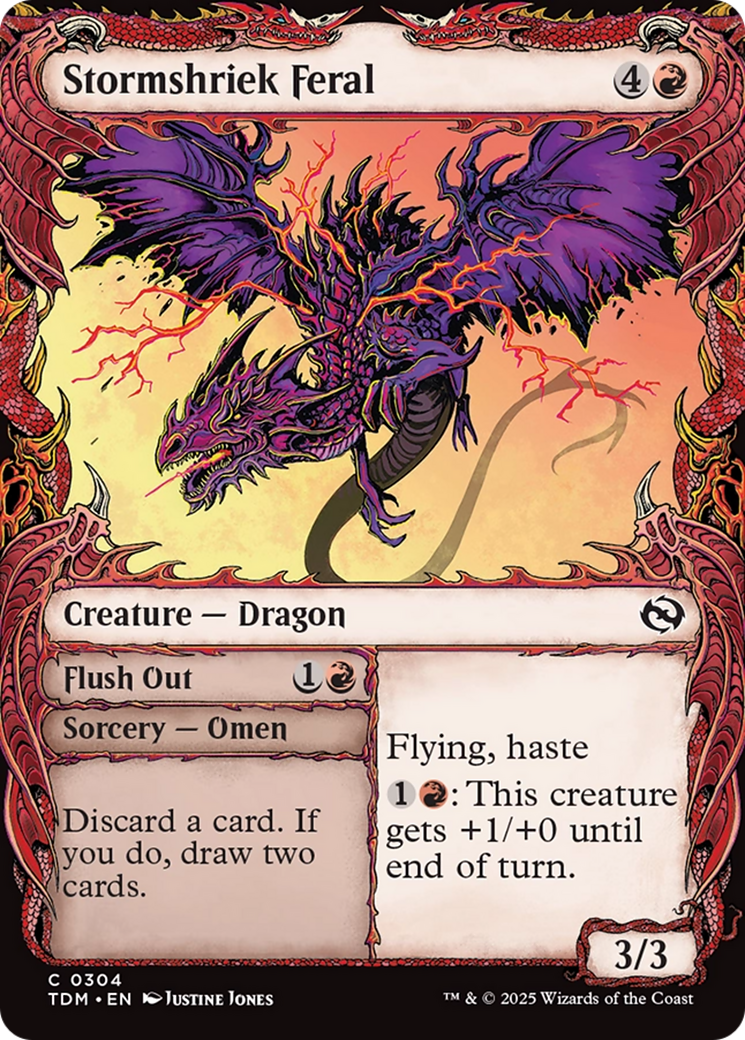 Stormshriek Feral (Showcase) [Tarkir: Dragonstorm] | Boutique FDB TCG