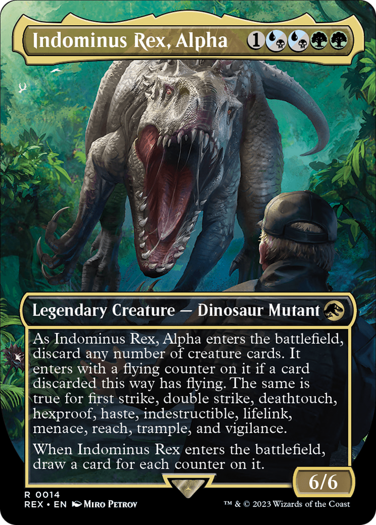 Indominus Rex, Alpha (Borderless) [Jurassic World Collection] | Boutique FDB TCG