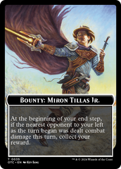 Bounty: Miron Tillas Jr. // Bounty Rules Double-Sided Token [Outlaws of Thunder Junction Commander Tokens] | Boutique FDB TCG