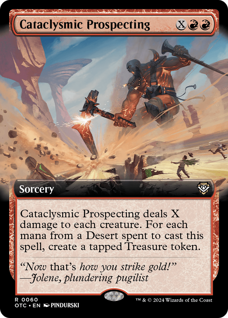 Cataclysmic Prospecting (Extended Art) [Outlaws of Thunder Junction Commander] | Boutique FDB TCG