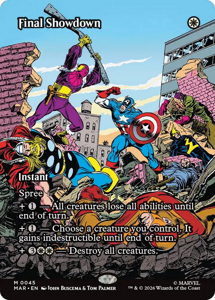 Final Showdown (Borderless) [Marvel Universe: Eternal-Legal] | Boutique FDB TCG