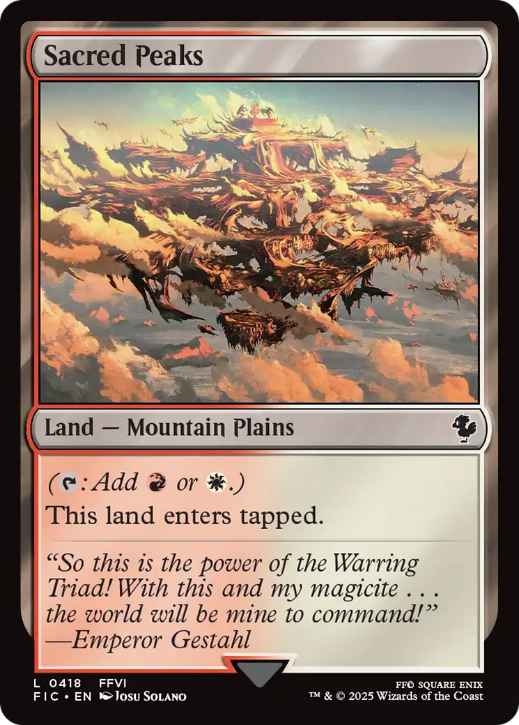 Sacred Peaks [FINAL FANTASY Commander] | Boutique FDB TCG