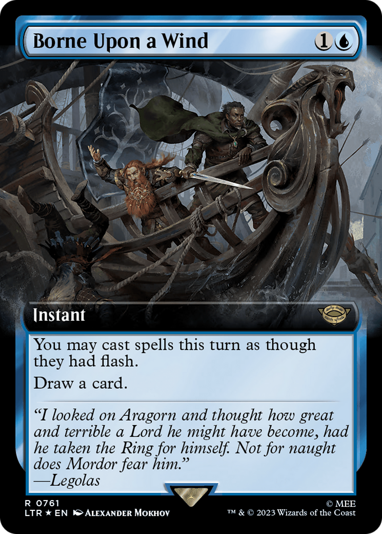 Borne Upon a Wind (Extended Art) (Surge Foil) [The Lord of the Rings: Tales of Middle-Earth] | Boutique FDB TCG