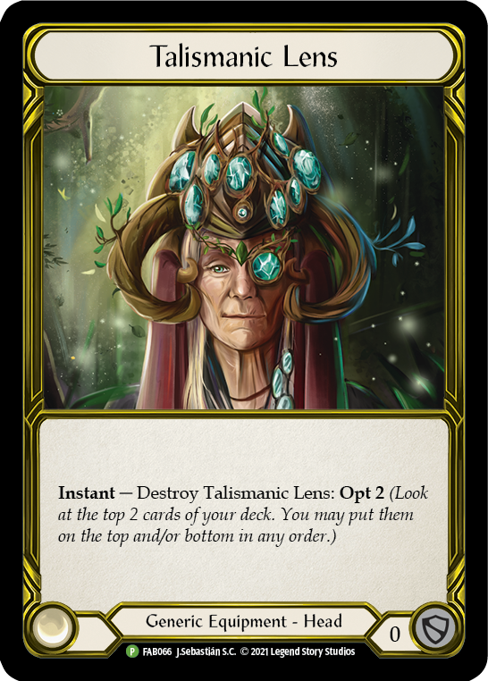 Talismanic Lens (Golden) [FAB066] (Promo)  Cold Foil | Boutique FDB TCG