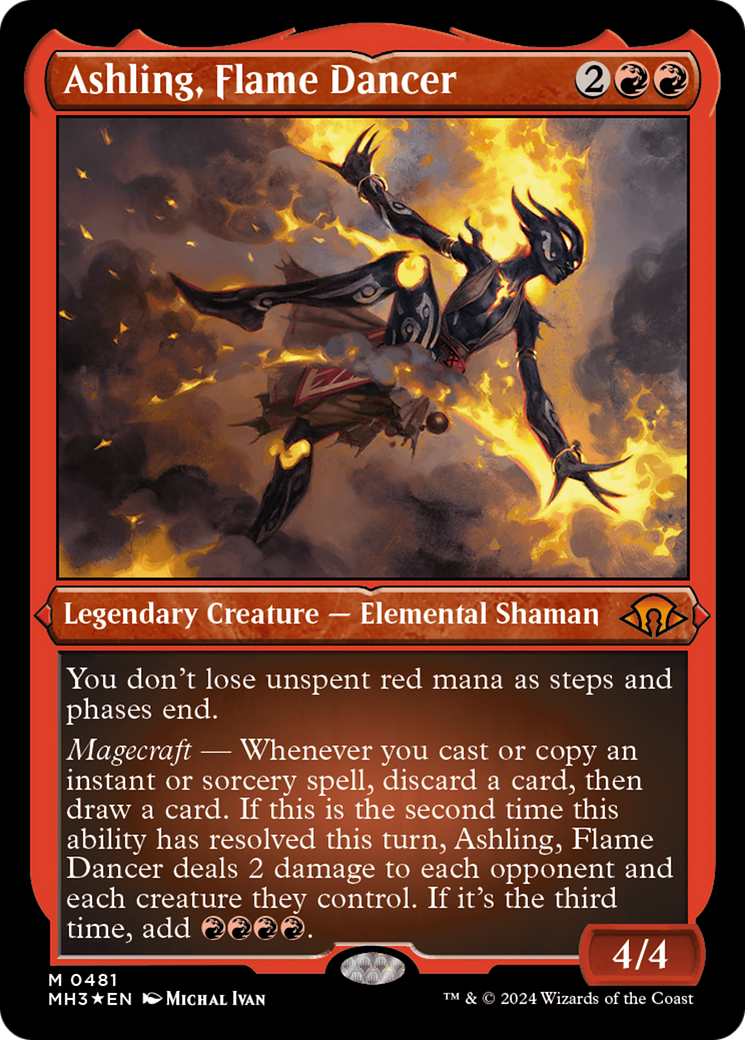 Ashling, Flame Dancer (Foil Etched) [Modern Horizons 3] | Boutique FDB TCG