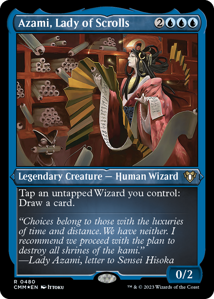 Azami, Lady of Scrolls (Foil Etched) [Commander Masters] | Boutique FDB TCG