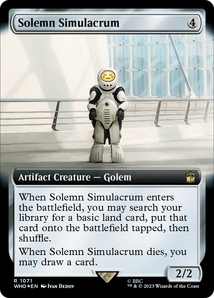 Solemn Simulacrum (Extended Art) (Surge Foil) [Doctor Who] | Boutique FDB TCG