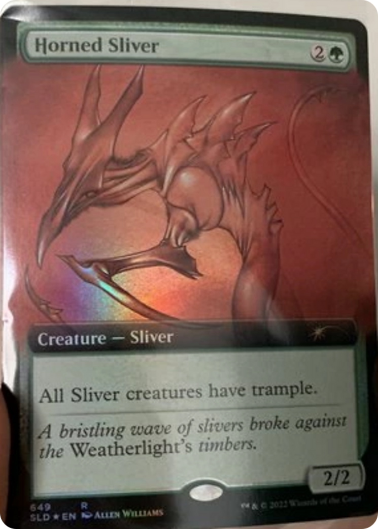 Horned Sliver (Extended Art) [Secret Lair Drop Promos] | Boutique FDB TCG