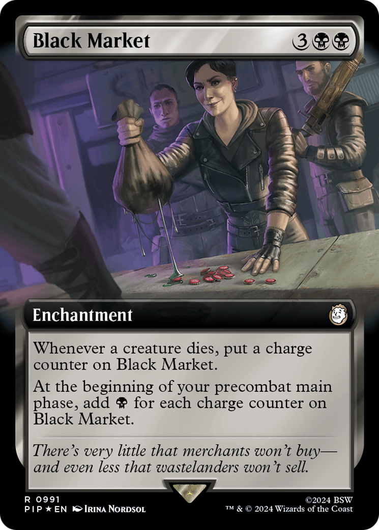 Black Market (Extended Art) (Surge Foil) [Fallout] | Boutique FDB TCG