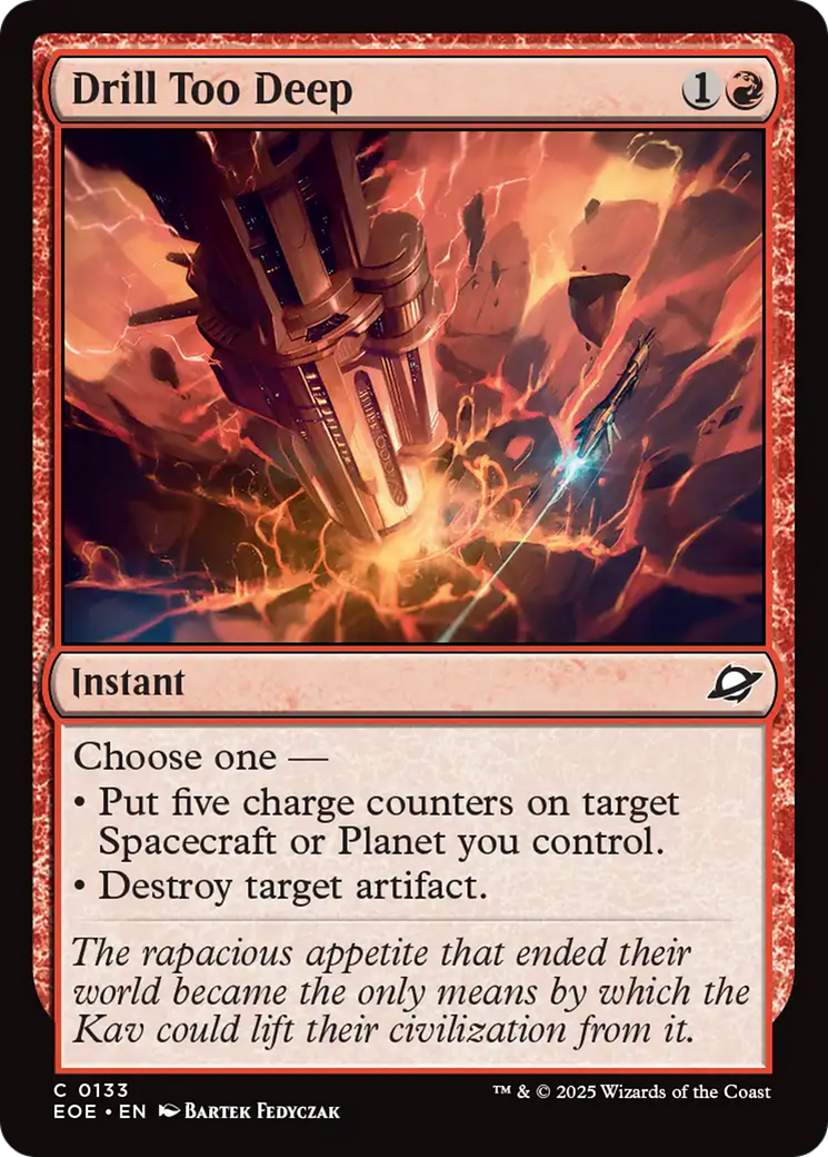 Drill Too Deep [Edge of Eternities] | Boutique FDB TCG