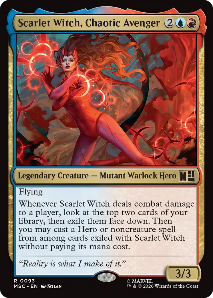 Scarlet Witch, Chaotic Avenger (Surge Foil) [Marvel Super Heroes Commander] | Boutique FDB TCG