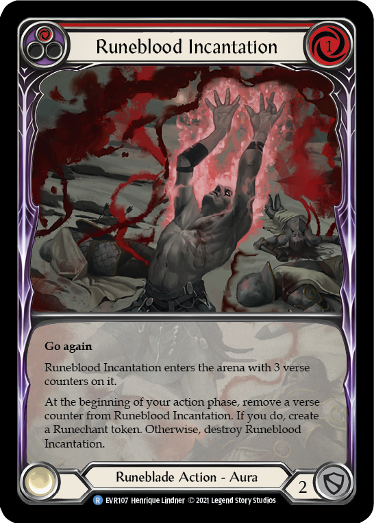 Runeblood Incantation (Red) [EVR107] (Everfest)  1st Edition Extended Art Rainbow Foil | Boutique FDB TCG