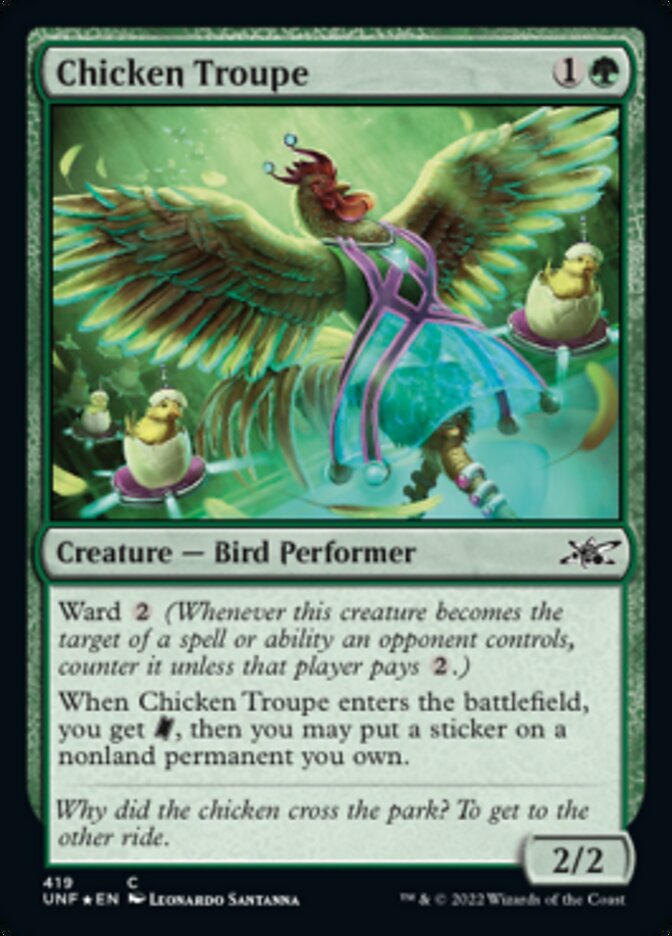 Chicken Troupe (Galaxy Foil) [Unfinity] | Boutique FDB TCG