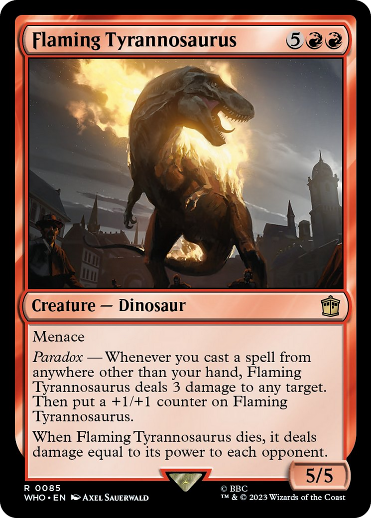 Flaming Tyrannosaurus [Doctor Who] | Boutique FDB TCG