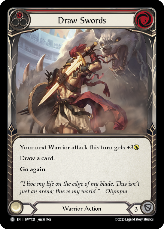 Draw Swords (Red) [HVY121] (Heavy Hitters)  Rainbow Foil | Boutique FDB TCG