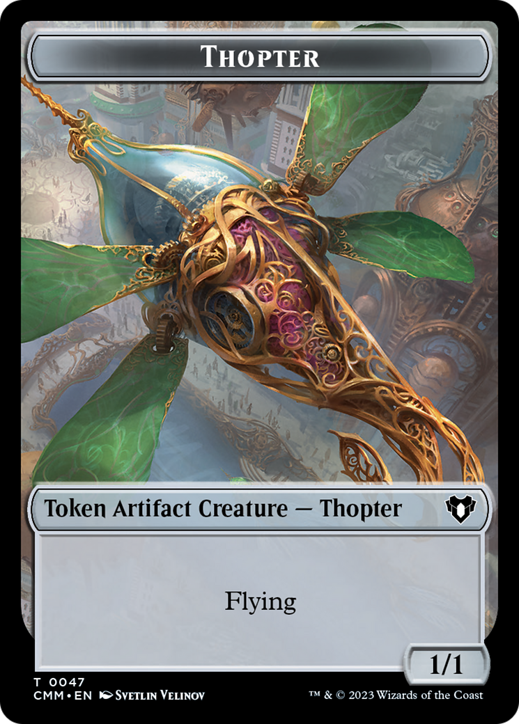 Thopter // Dragon (0020) Double-Sided Token [Commander Masters Tokens] | Boutique FDB TCG