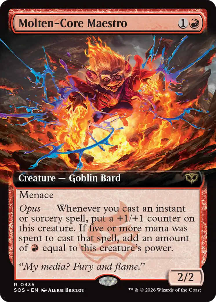 Molten-Core Maestro (Extended Art) [Secrets of Strixhaven] | Boutique FDB TCG