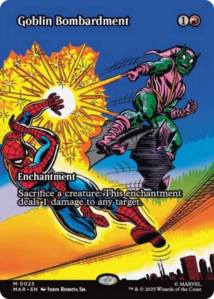 Goblin Bombardment (Borderless) [Marvel's Spider-Man: Eternal-Legal] | Boutique FDB TCG