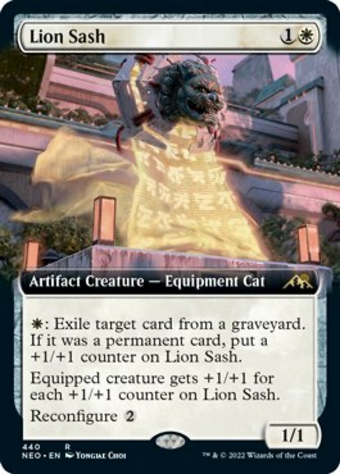 Lion Sash (Extended Art) [Kamigawa: Neon Dynasty] | Boutique FDB TCG
