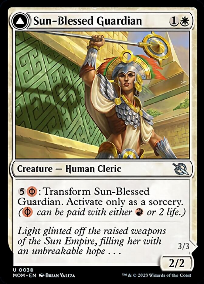 Sun-Blessed Guardian // Furnace-Blessed Conqueror [March of the Machine] | Boutique FDB TCG