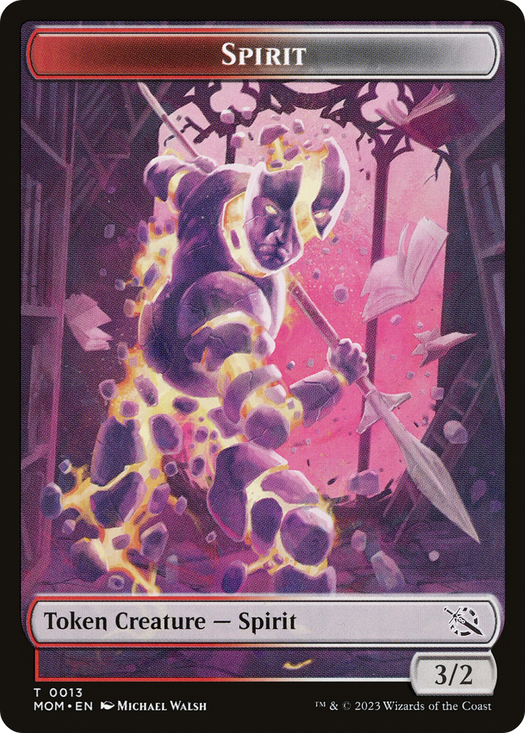 Monk // Spirit (13) Double-Sided Token [March of the Machine Tokens] | Boutique FDB TCG