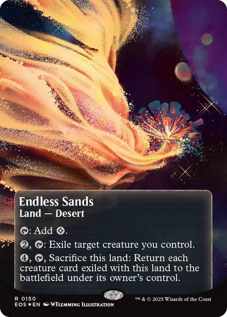 Endless Sands (0150) (Borderless) (Galaxy Foil) [Edge of Eternities: Stellar Sights] | Boutique FDB TCG