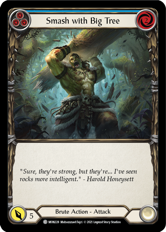 Smash with Big Tree (Blue) [MON228] (Monarch)  1st Edition Normal | Boutique FDB TCG