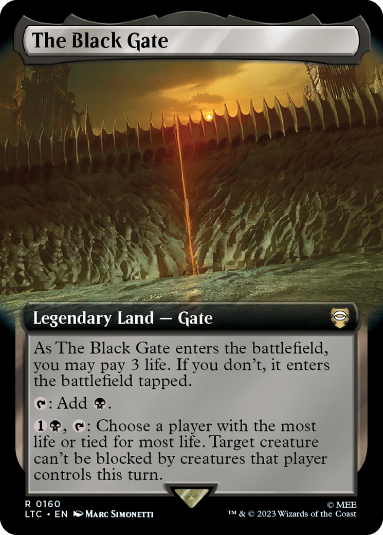 The Black Gate (Extended Art) [The Lord of the Rings: Tales of Middle-Earth Commander] | Boutique FDB TCG