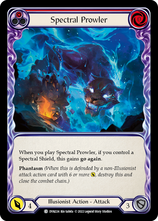 Spectral Prowler (Red) [DYN224] (Dynasty)  Rainbow Foil | Boutique FDB TCG