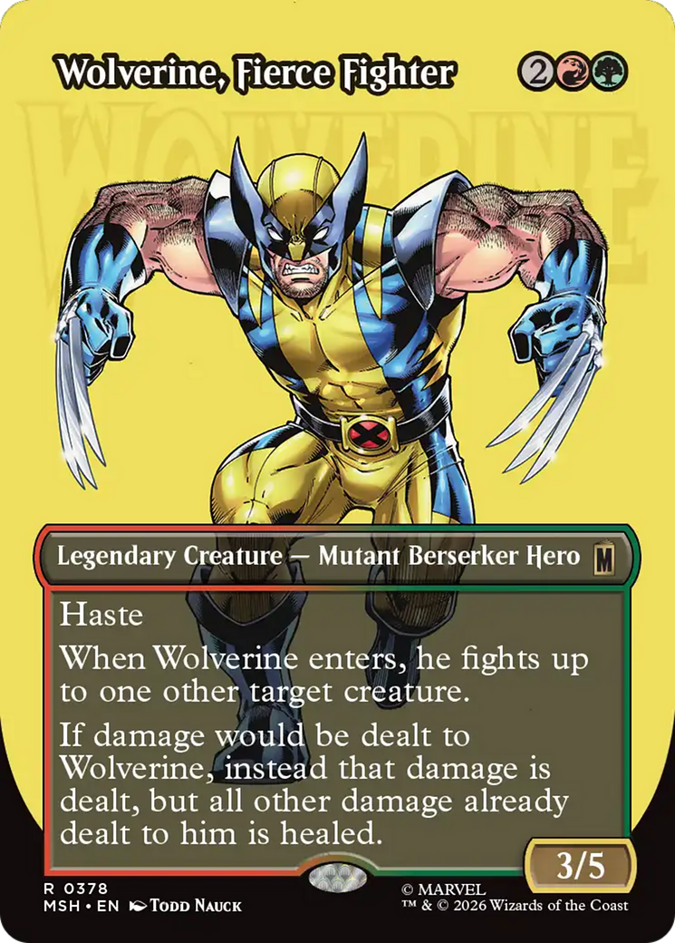 Wolverine, Fierce Fighter (Borderless) [Marvel Super Heroes] | Boutique FDB TCG