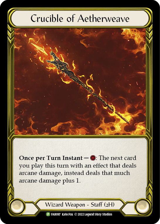 Crucible of Aetherweave (Golden) [FAB097] (Promo)  Cold Foil | Boutique FDB TCG