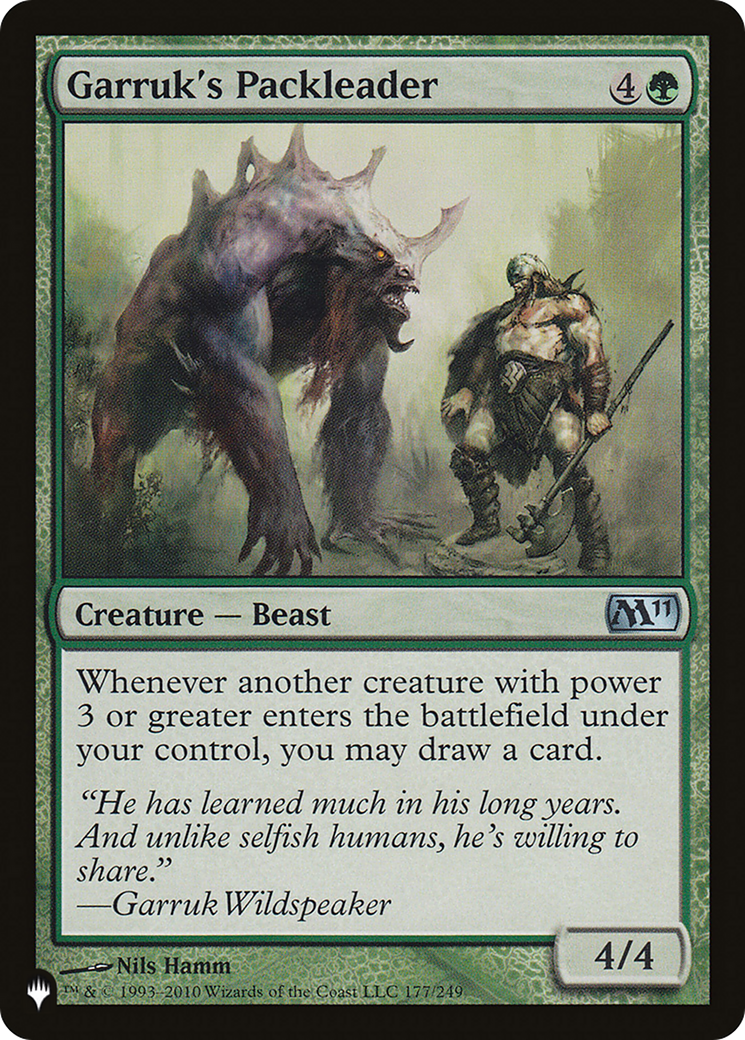 Garruk's Packleader [The List Reprints] | Boutique FDB TCG