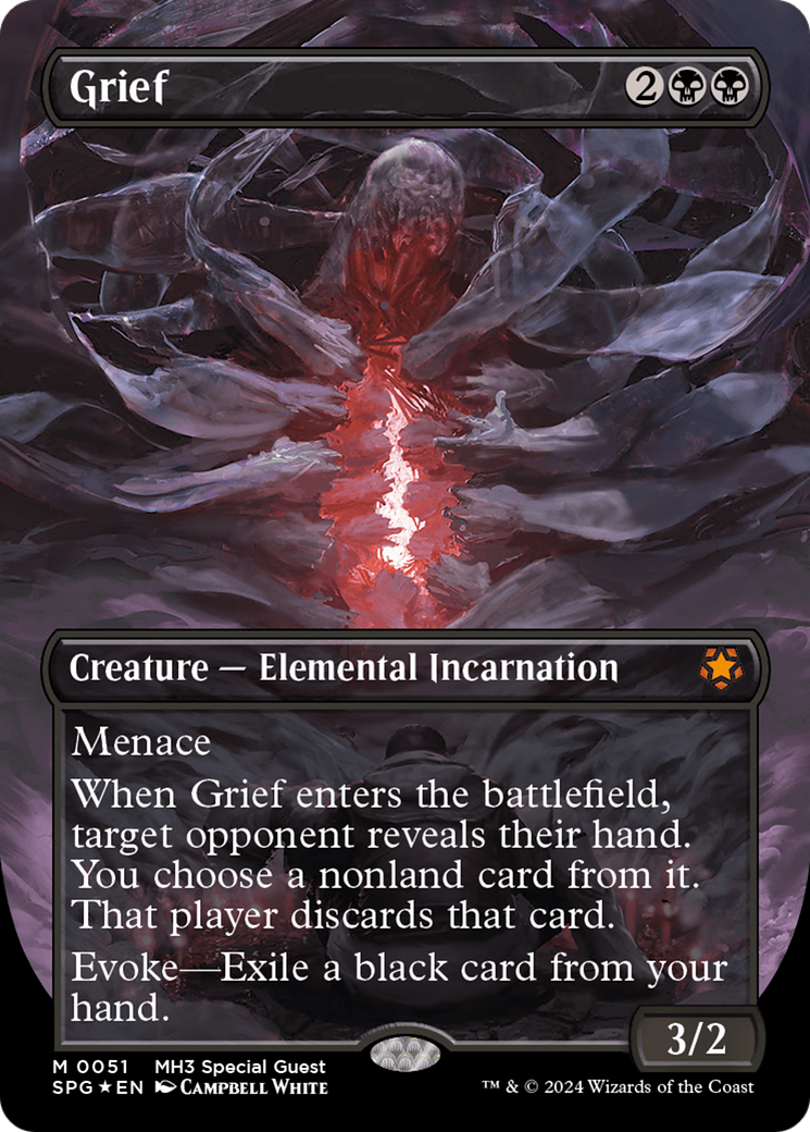 Grief (Borderless) (Textured Foil) [Modern Horizons 3 Special Guests] | Boutique FDB TCG