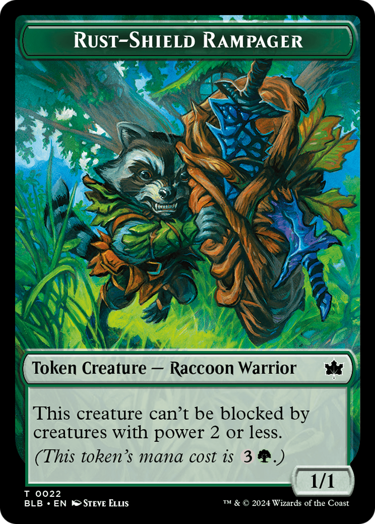 Food // Rust-Shield Rampager Double-Sided Token [Bloomburrow Tokens] | Boutique FDB TCG