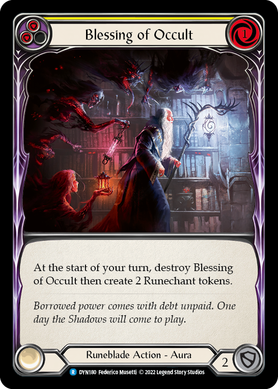 Blessing of Occult (Yellow) [DYN180] (Dynasty) | Boutique FDB TCG