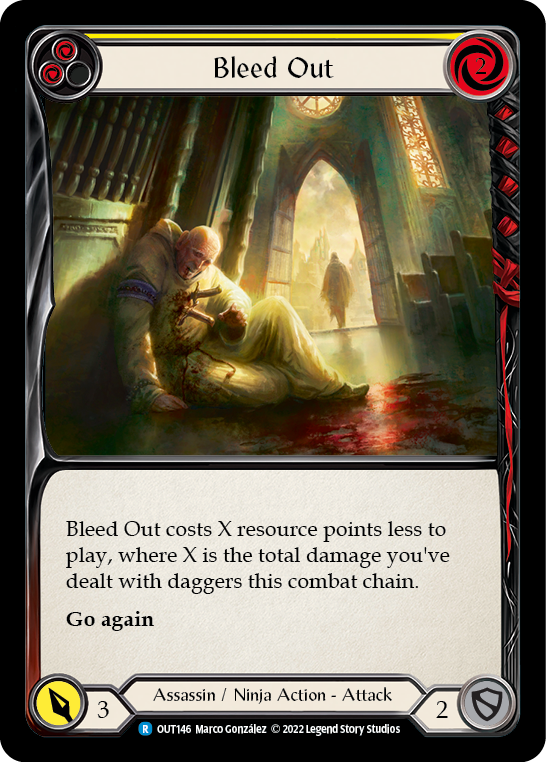 Bleed Out (Yellow) [OUT146] (Outsiders) | Boutique FDB TCG