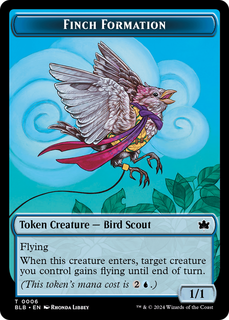 Rabbit // Finch Formation Double-Sided Token [Bloomburrow Tokens] | Boutique FDB TCG