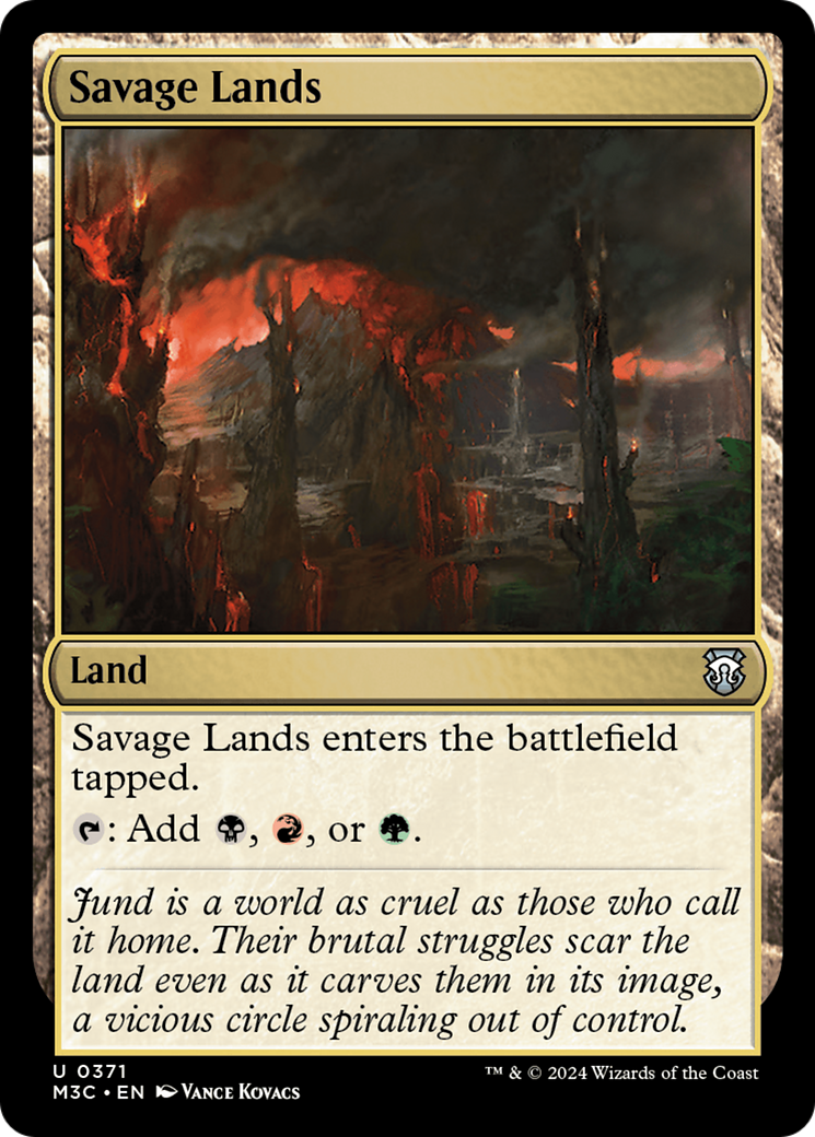 Savage Lands (Ripple Foil) [Modern Horizons 3 Commander] | Boutique FDB TCG