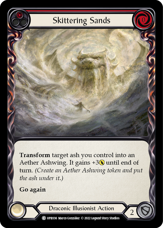 Skittering Sands (Red) [UPR036] (Uprising)  Rainbow Foil | Boutique FDB TCG