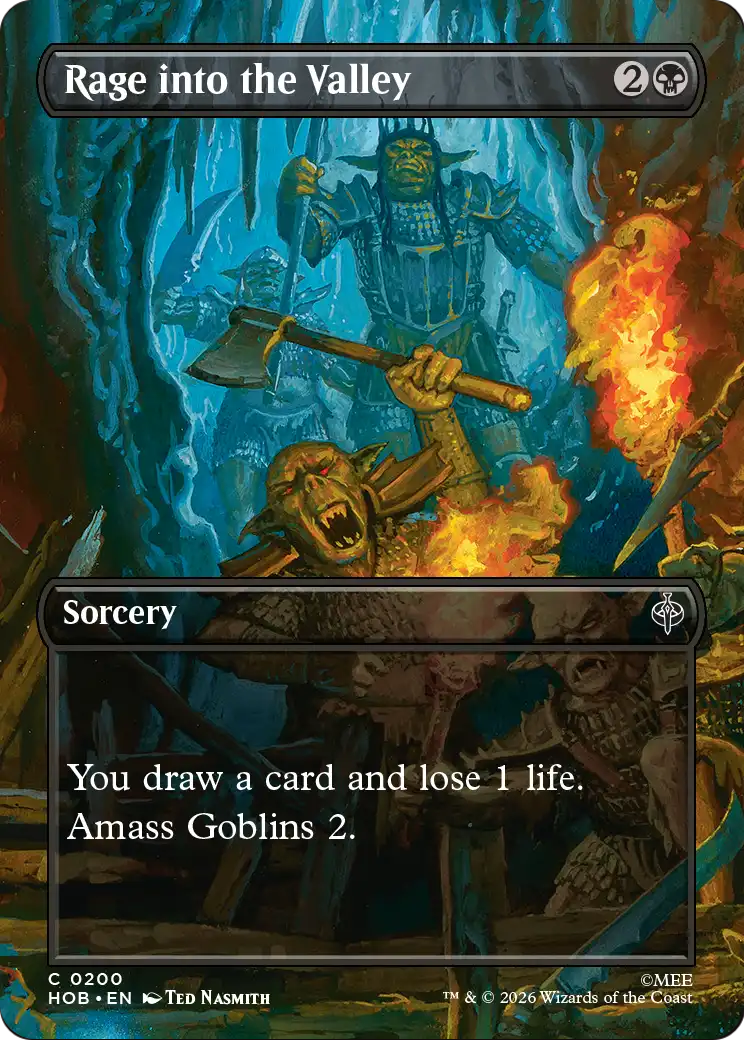 Rage into the Valley (Borderless) [The Hobbit] | Boutique FDB TCG