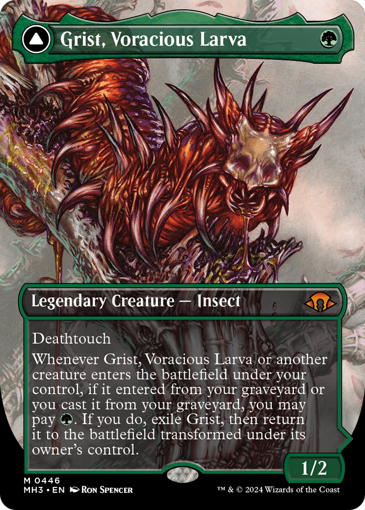 Grist, Voracious Larva // Grist, the Plague Swarm (Borderless) [Modern Horizons 3] | Boutique FDB TCG