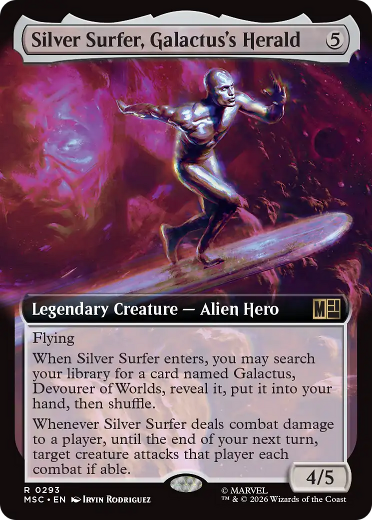 Silver Surfer, Galactus's Herald (Extended Art) [Marvel Super Heroes Commander] | Boutique FDB TCG