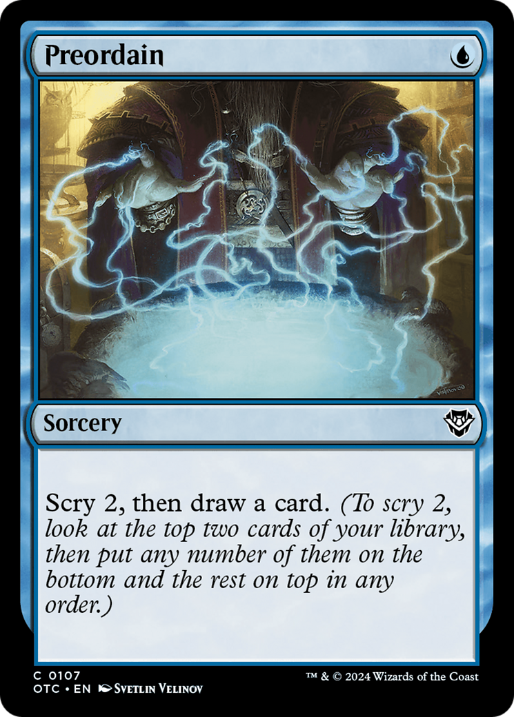 Preordain [Outlaws of Thunder Junction Commander] | Boutique FDB TCG