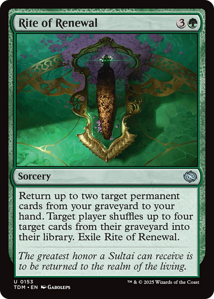 Rite of Renewal [Tarkir: Dragonstorm] | Boutique FDB TCG