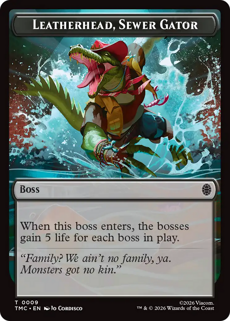 Leatherhead, Sewer Gator [Teenage Mutant Ninja Turtles Commander Tokens] | Boutique FDB TCG