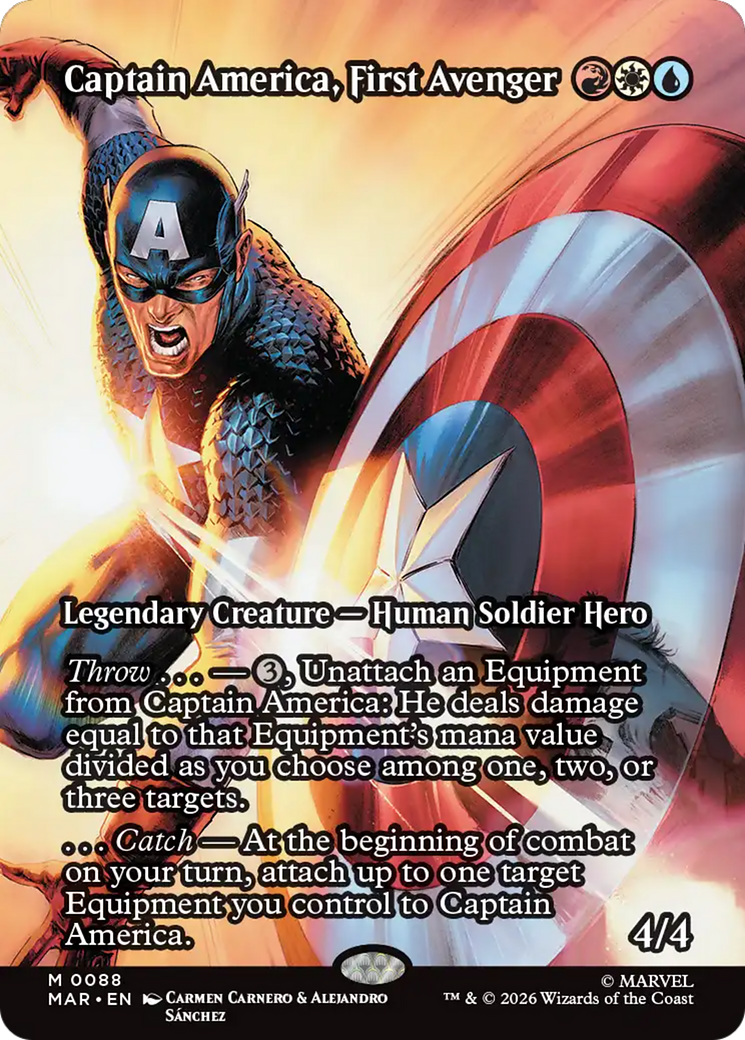 Captain America, First Avenger (Borderless) [Marvel Universe: Eternal-Legal] | Boutique FDB TCG