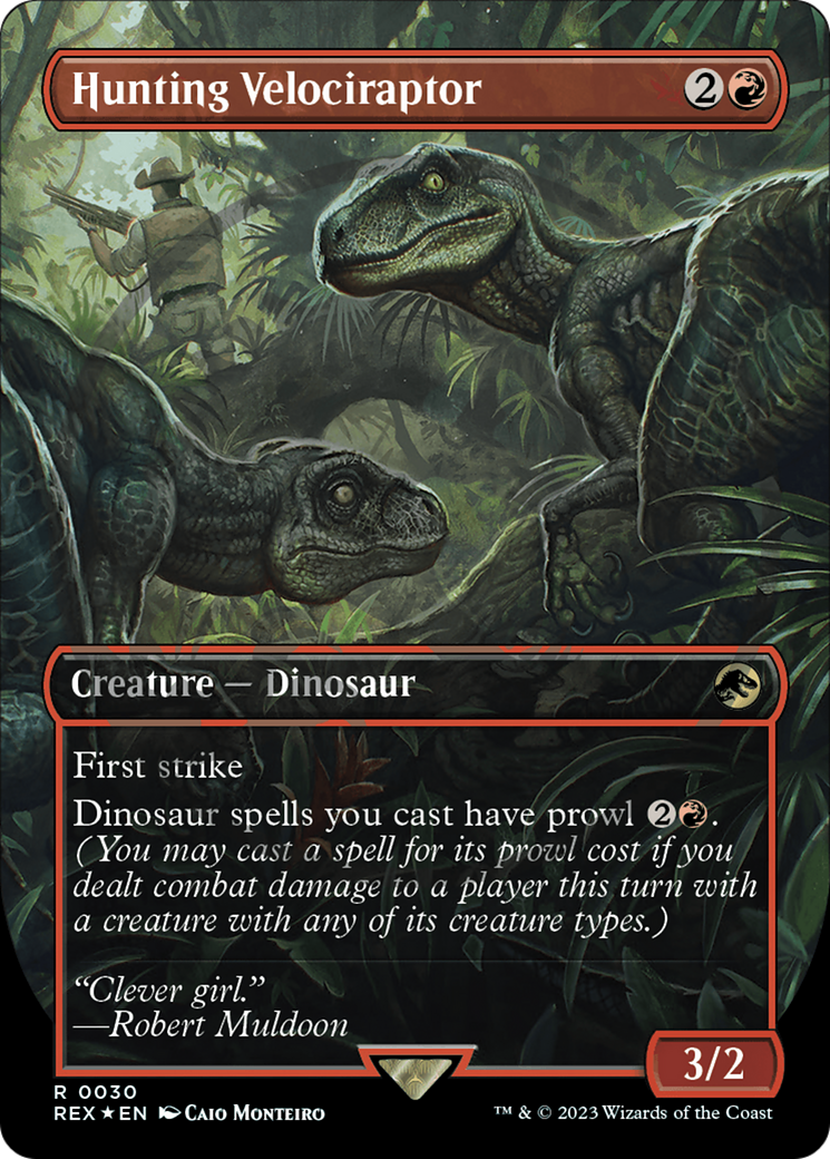 Hunting Velociraptor (Emblem) (Borderless) [Jurassic World Collection Tokens] | Boutique FDB TCG