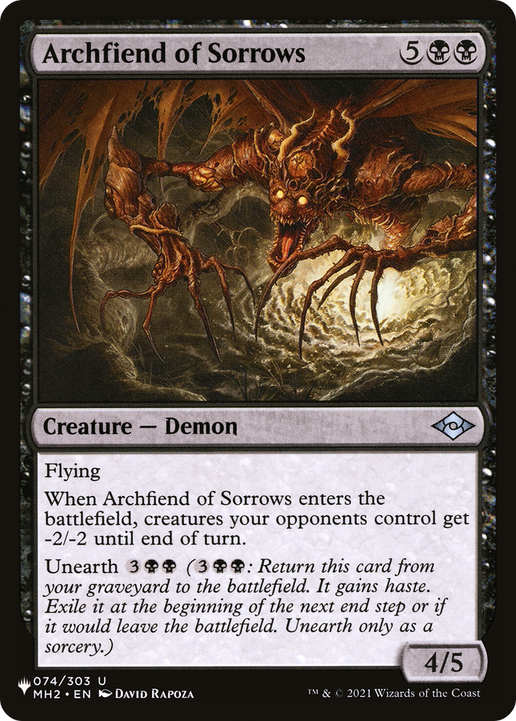 Archfiend of Sorrows [The List Reprints] | Boutique FDB TCG